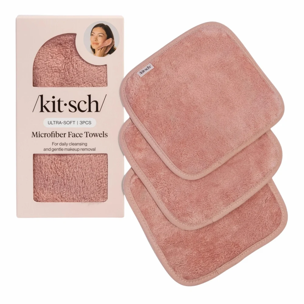 Microfiber Face Towels 3pc Set Terracotta
