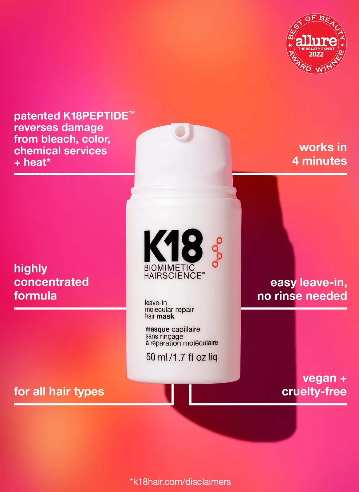 Leave-in Molecular Repair Mask 50 ml. — foto 4